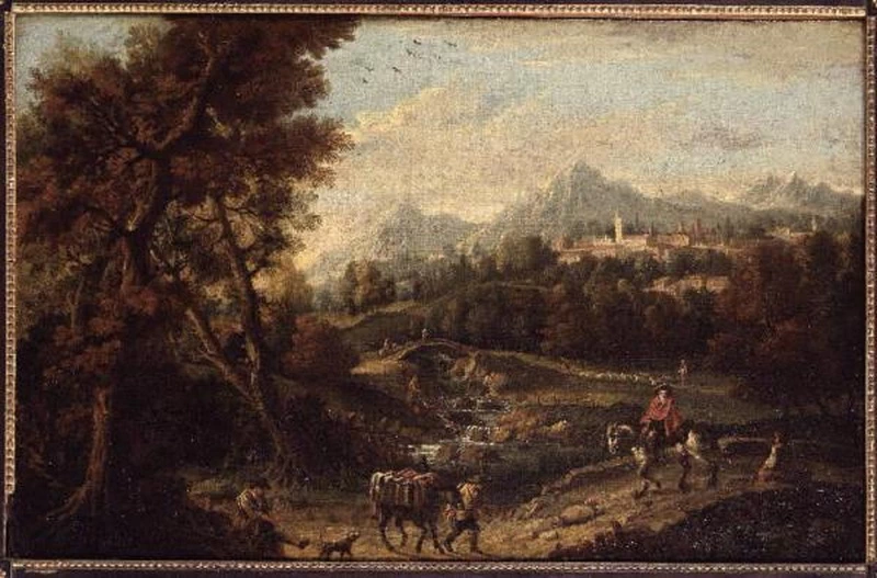 Paesaggio con muli e conducente - Accademia Carrara, Bergamo